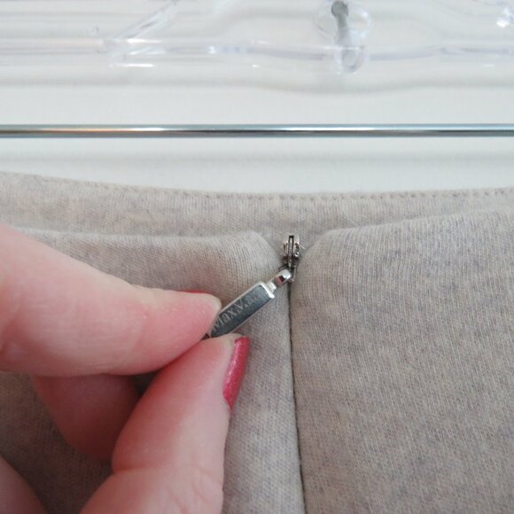 MAXMARA Cream Ecru Bone 100% Wool Two Tone Classic Pencil Skirt Sz EU 36 / US 4 - Picture 12 of 15